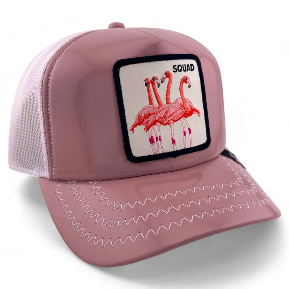 Goorin Bros Squad Flamingos‎ Rock with You The Farm Pink Adjustable Trucker Hat